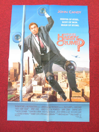 WHO'S HARRY CRUMB? FOLDED US ONE SHEET POSTER JOHN CANDY JEFFREY JONES 1988 Rendezvous Cinema Movie posters