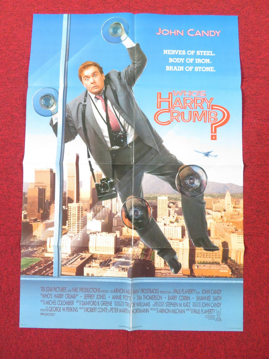 WHO'S HARRY CRUMB? FOLDED US ONE SHEET POSTER JOHN CANDY JEFFREY JONES 1988 Rendezvous Cinema Movie posters