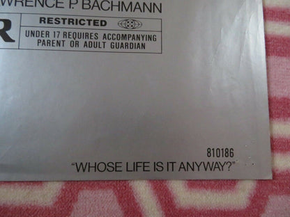 WHOSE LIFE IS IT ANYWAY? US ONE SHEET POSTER RICHARD DREYFUSS 1981 Movie posters