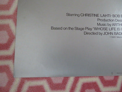 WHOSE LIFE IS IT ANYWAY? US ONE SHEET POSTER RICHARD DREYFUSS BADHAM Rendezvous Cinema Movie posters