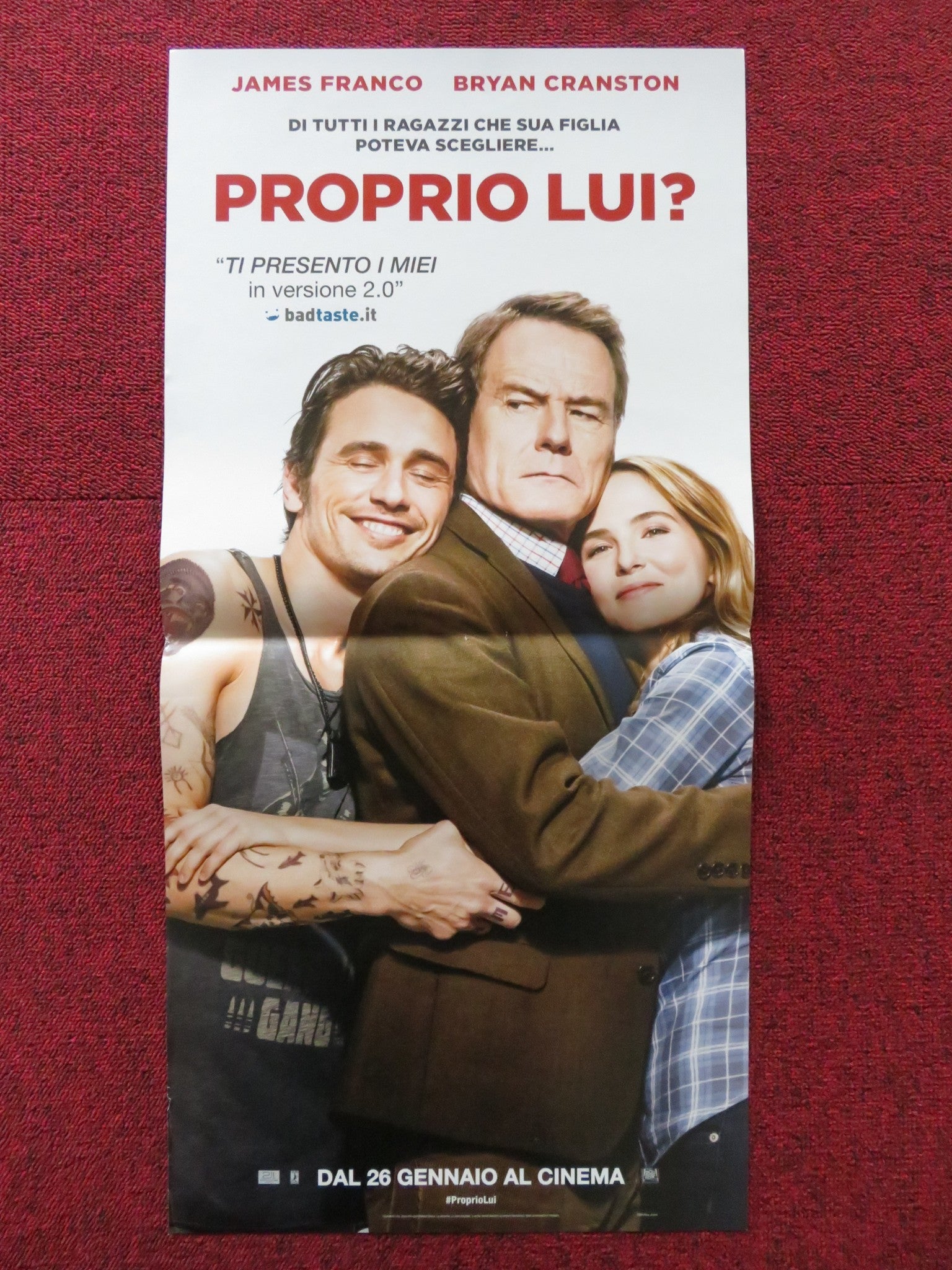 WHY HIM? ITALIAN LOCANDINA POSTER JAMES FRANCO BRYAN CRANSTON 2016 Rendezvous Cinema Movie posters