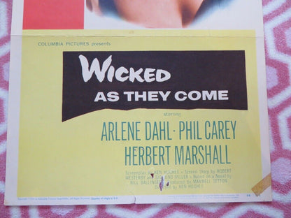 WICKED AS THEY COME US INSERT (14"x 36") POSTER ARLENE DAHL PHIL CAREY 1956 Movie posters
