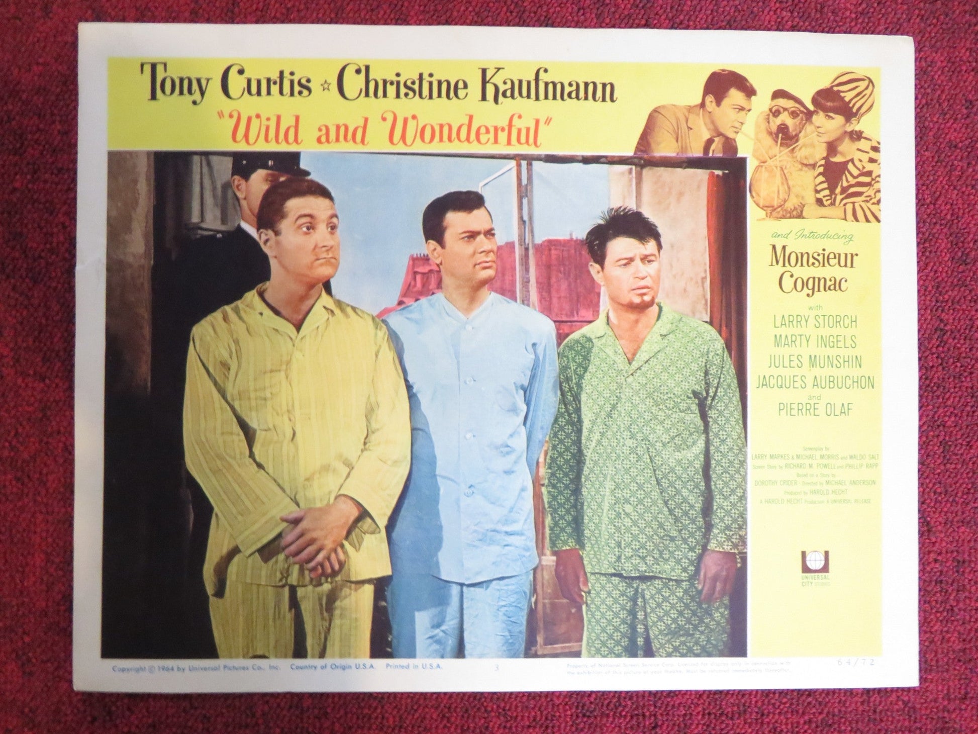 WILD AND WONDERFUL US LOBBY CARD FULL SET TONY CURTIS CHRISTINE KAUFMANN 1964 Rendezvous Cinema Movie posters