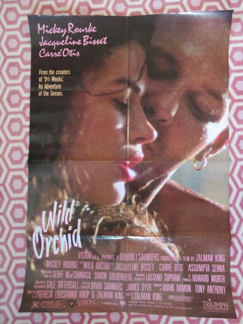 WILD ORCHID US ONE SHEET POSTER MICKEY ROUKE JACQUELINE BISSET 1989 Movie posters