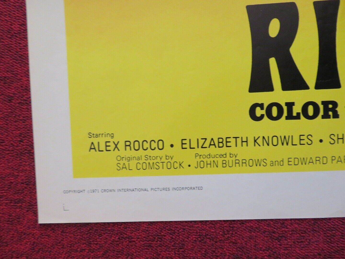 WILD RIDERS FOLDED US ONE SHEET POSTER ALEX ROCCO ELIZABETH KNOWLES 1971 Movie posters