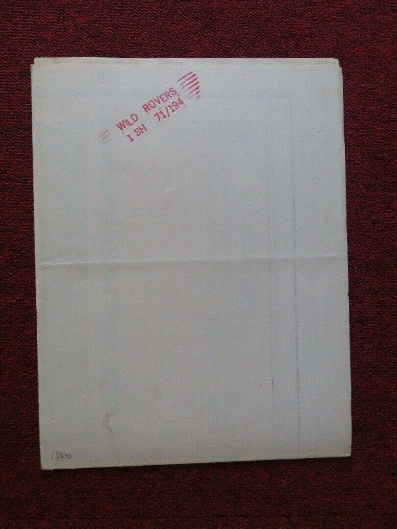 WILD ROVERS FOLDED US ONE SHEET POSTER WILLIAM HOLDEN RYAN O'NEAL 1971 - Rendezvous Cinema