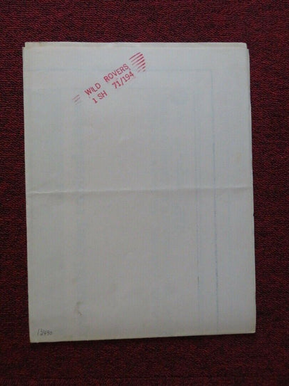 WILD ROVERS FOLDED US ONE SHEET POSTER WILLIAM HOLDEN RYAN O'NEAL 1971 - Rendezvous Cinema