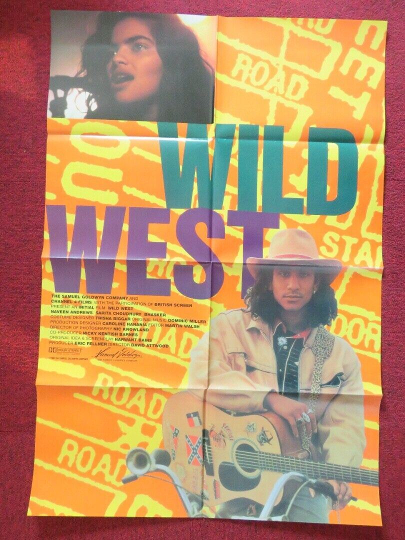 WILD WEST FOLDED US ONE SHEET POSTER NAVVEN ANDREWS SARITA CHOUDHURY 1993 Movie posters