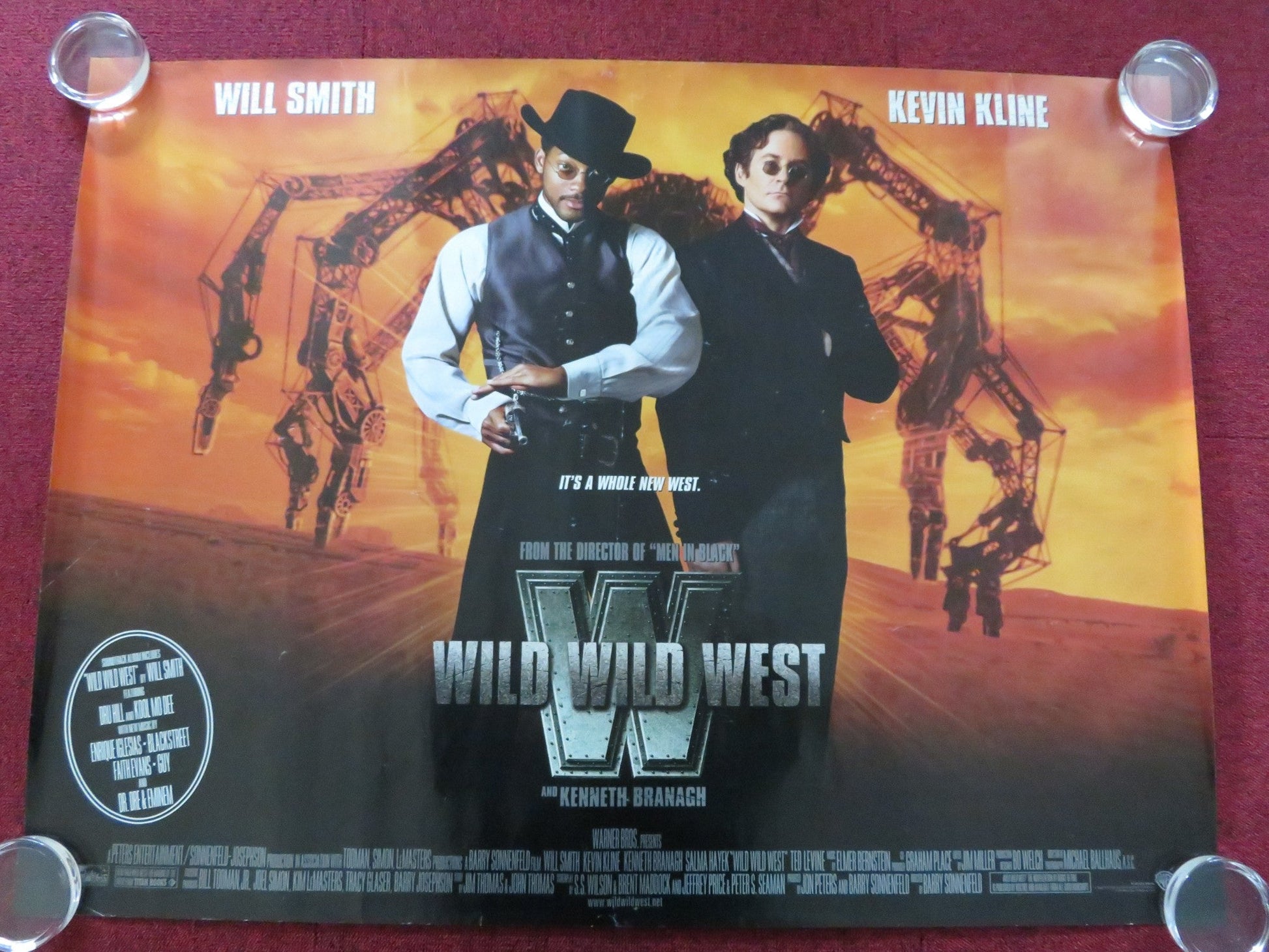 WILD WILD WEST UK QUAD (30"x 40") ROLLED POSTER WILL SMITH KEVIN KLINE 1999 Rendezvous Cinema Movie posters