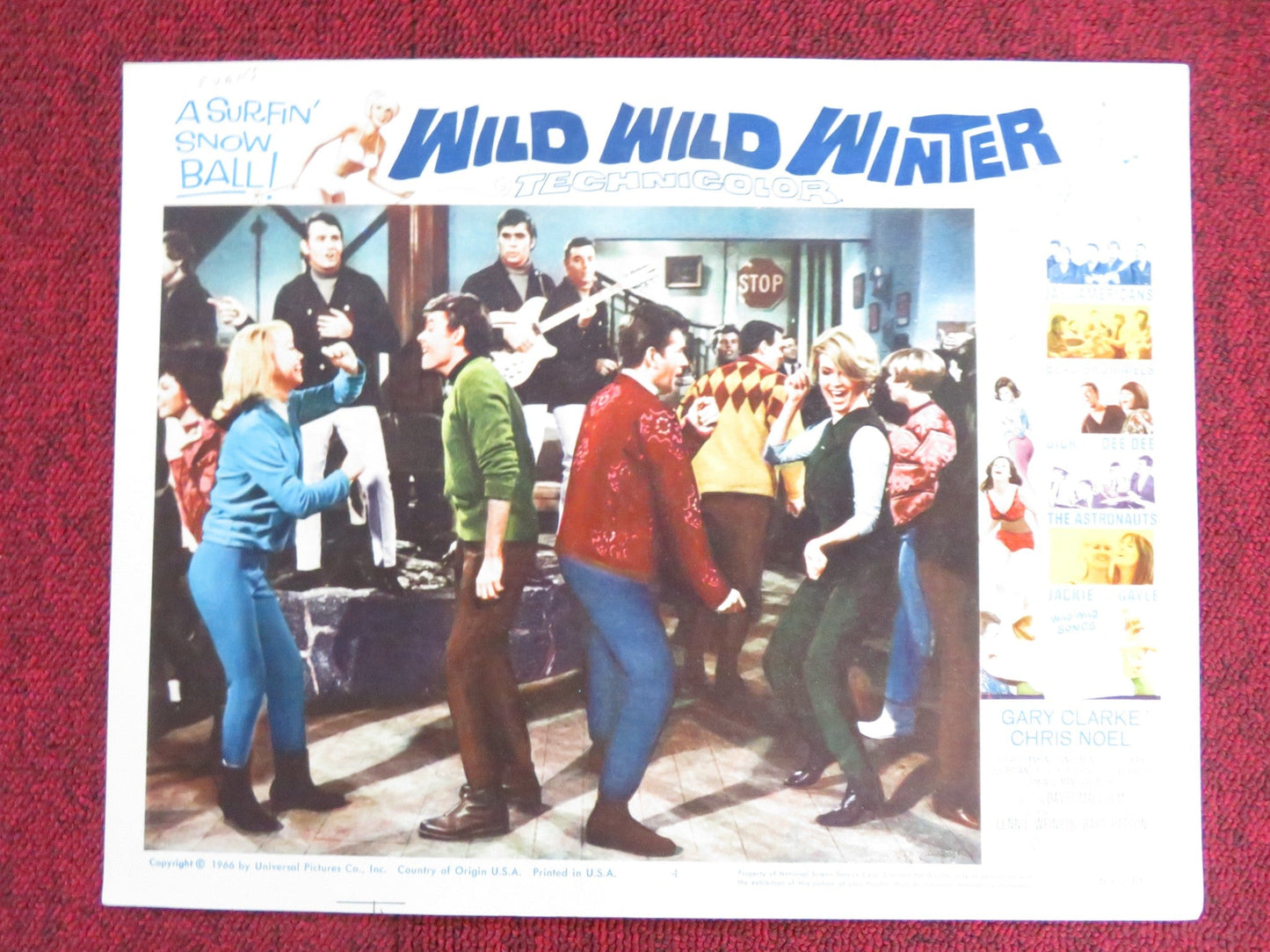 WILD WILD WINTER US LOBBY CARD FULL SET GARY CLARKE CHRIS NOEL 1966 Rendezvous Cinema Movie posters