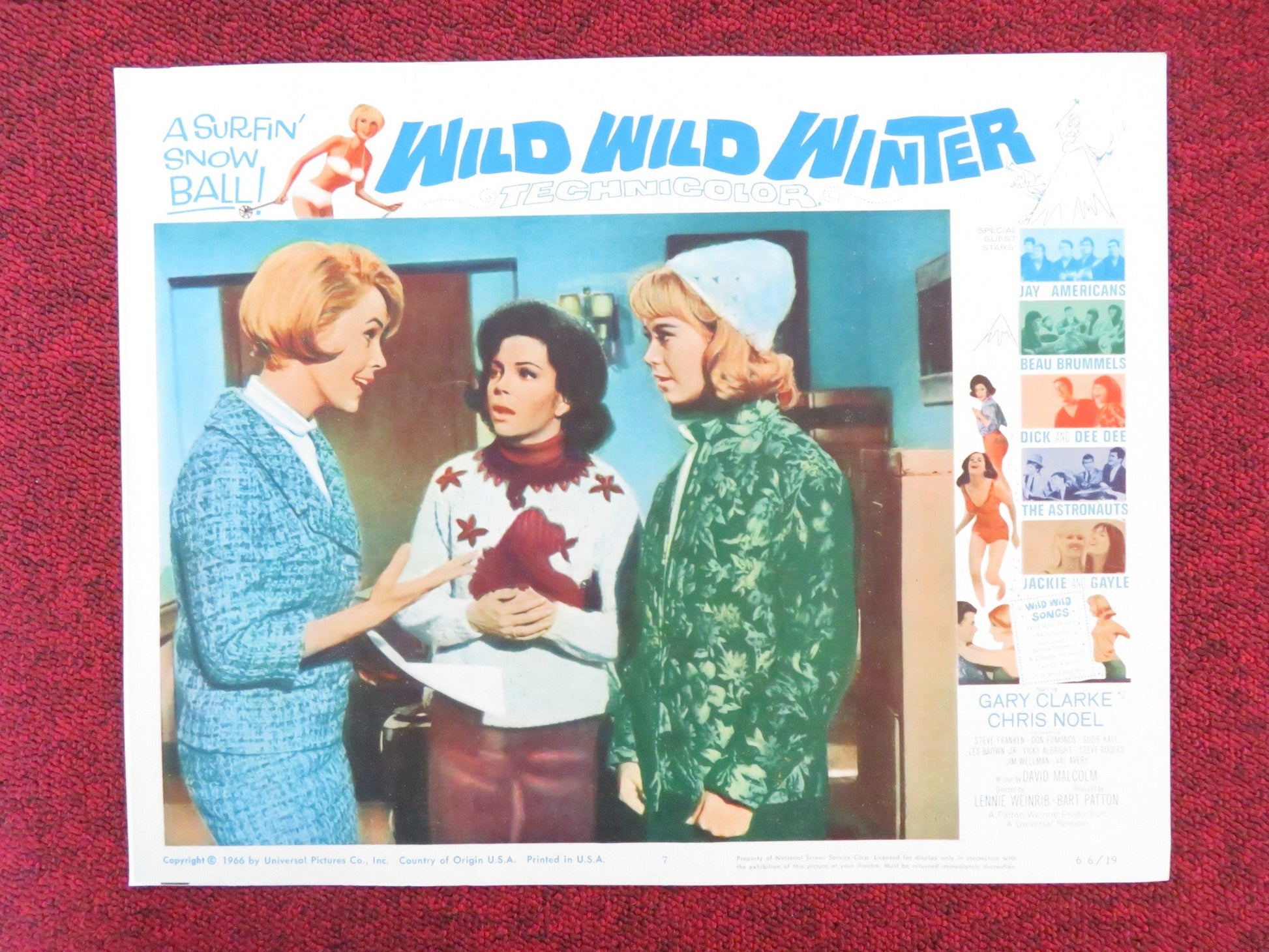 WILD WILD WINTER US LOBBY CARD FULL SET GARY CLARKE CHRIS NOEL 1966 Rendezvous Cinema Movie posters