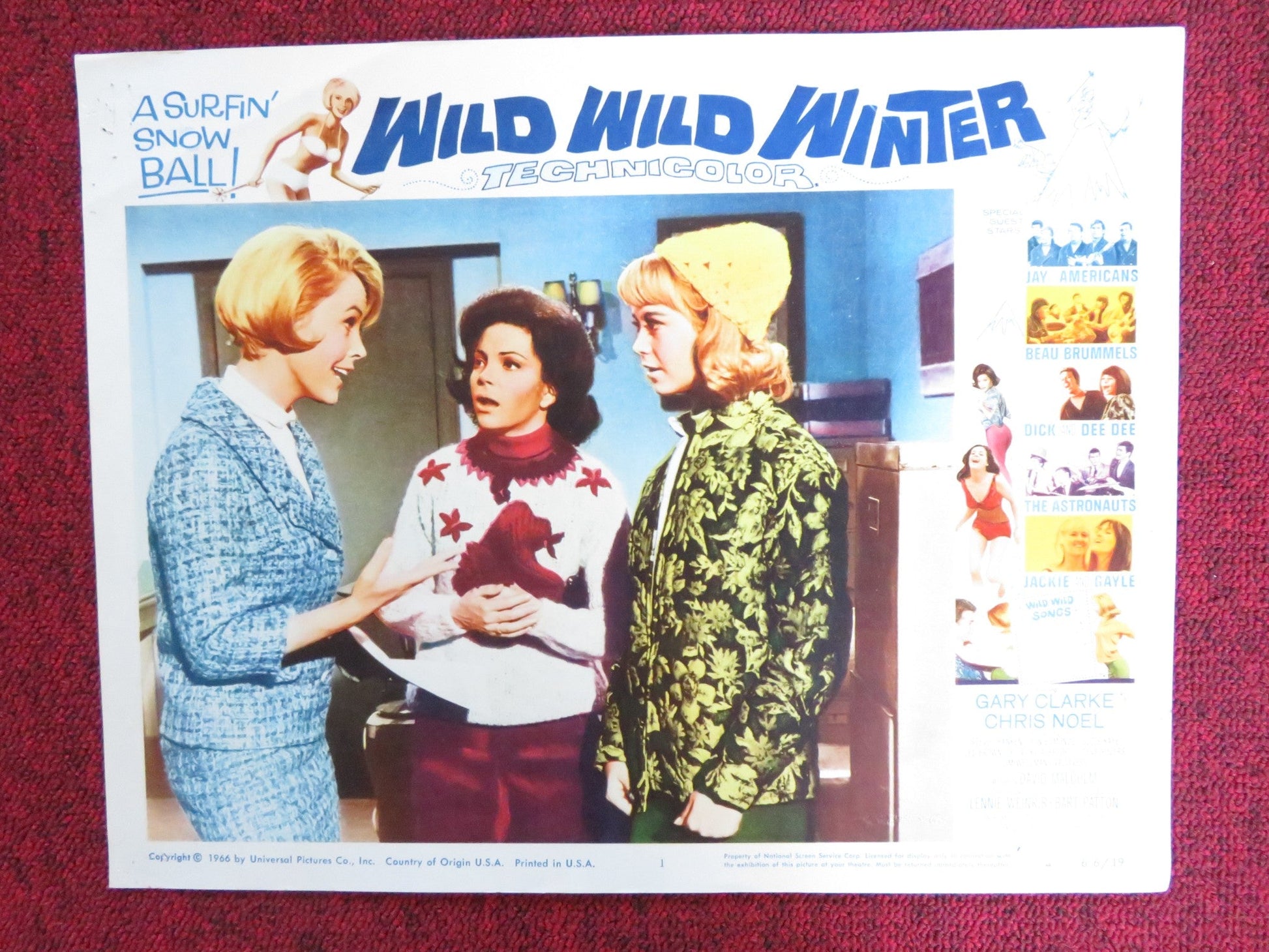 WILD WILD WINTER US LOBBY CARD FULL SET GARY CLARKE CHRIS NOEL 1966 Rendezvous Cinema Movie posters