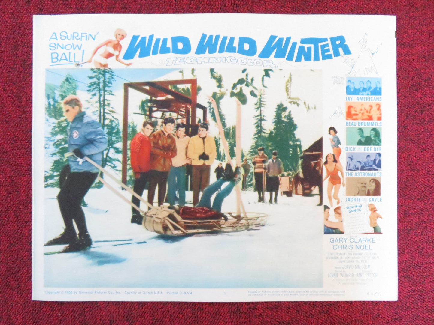 WILD WILD WINTER US LOBBY CARD FULL SET GARY CLARKE CHRIS NOEL 1966 Rendezvous Cinema Movie posters