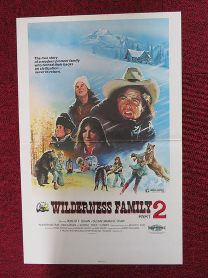 WILDERNESS FAMILY PART 2 WINDOW CARD (14"x 22") POSTER ROBERT F.LOGAN 1978 Rendezvous Cinema Movie posters