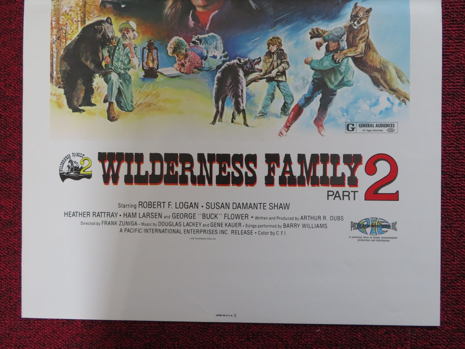 WILDERNESS FAMILY PART 2 WINDOW CARD (14"x 22") POSTER ROBERT F.LOGAN 1978 Rendezvous Cinema Movie posters