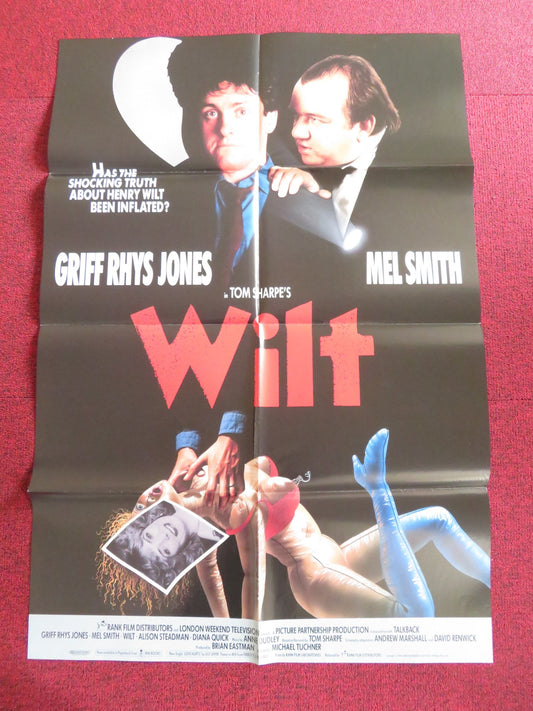 WILT FOLDED US ONE SHEET POSTER GRIFF RHYS JONES MEL SMITH 1989 Rendezvous Cinema Movie posters