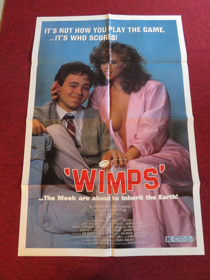 WIMPS FOLDED US ONE SHEET POSTER LOUIE BONANNO TRACEY ADAMS 1986 Rendezvous Cinema Movie posters