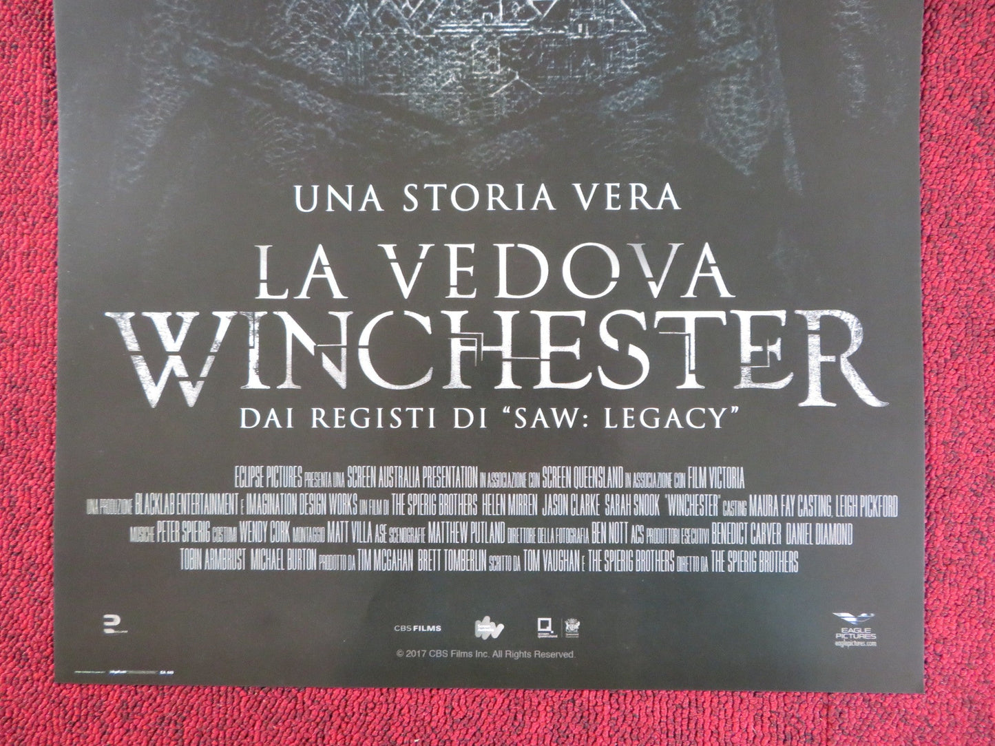 WINCHESTER ITALIAN LOCANDINA POSTER HELEN MIRREN JASON CLARKE 2018 Rendezvous Cinema Movie posters
