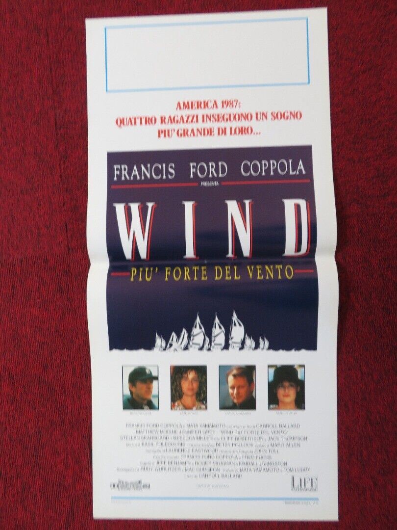 WIND ITALIAN LOCANDINA (27.5"x13") POSTER MATTHEW MODINE JENNIFER GREY 1992 Movie posters