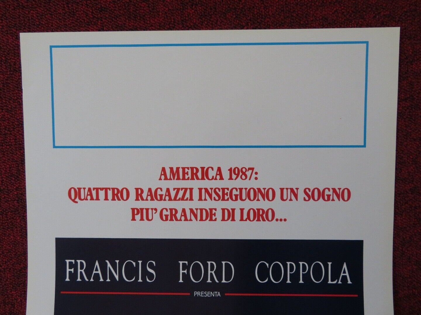 WIND ITALIAN LOCANDINA (27.5"x13") POSTER MATTHEW MODINE JENNIFER GREY 1992 Movie posters