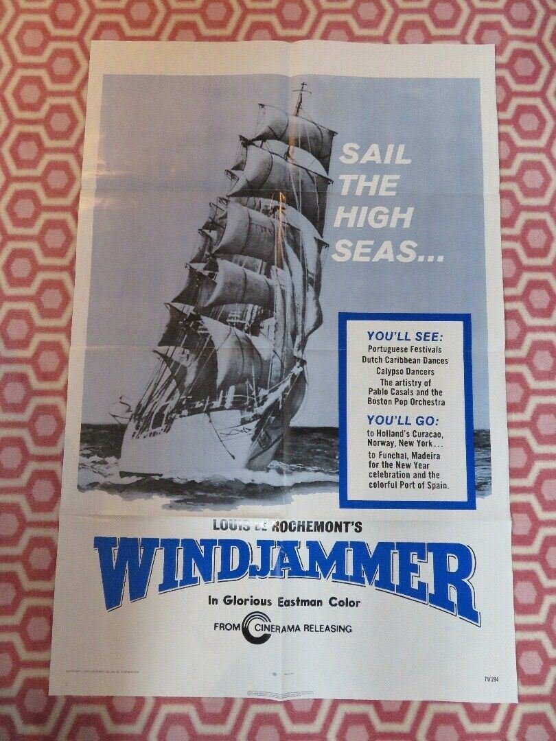 WINDJAMMER 1971 CELEBRATION POSTER US ORIGINAL ONE SHEET DE ROCHEMONT Movie posters