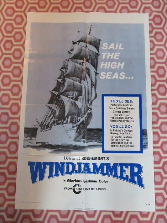 WINDJAMMER 1971 CELEBRATION POSTER US ORIGINAL ONE SHEET DE ROCHEMONT Movie posters