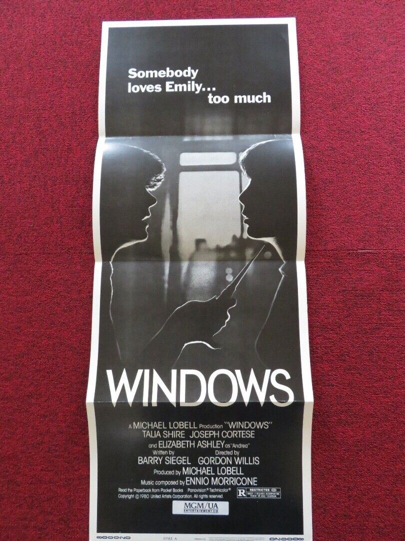 WINDOWS - STYLE A FOLDED US INSERT (14"x 36") POSTER TALIA SHIRE J. CORTESE 1980 Movie posters