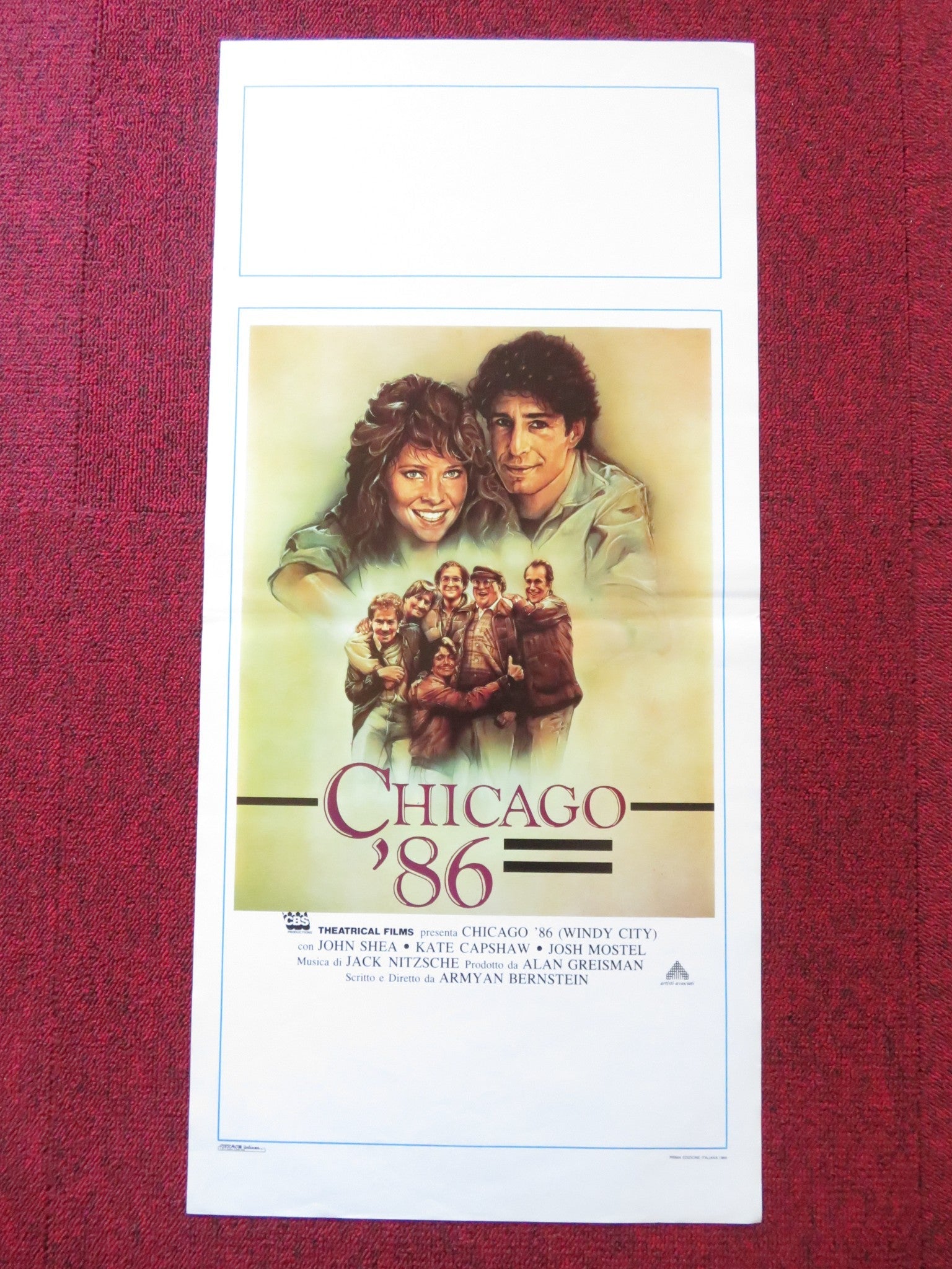 WINDY CITY ITALIAN LOCANDINA POSTER JOHN SHEA KATE CAPSHAW 1986 Rendezvous Cinema Movie posters