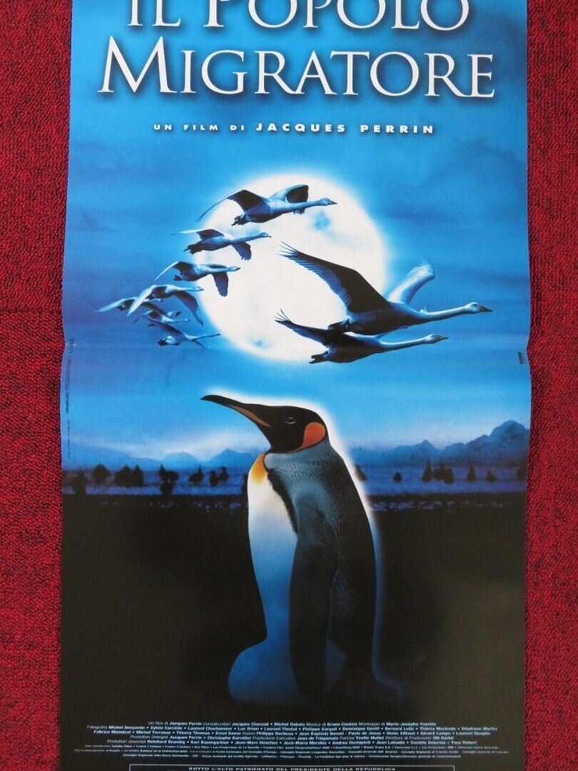 WINGED MIGRATION ITALIAN LOCANDINA (25.5"x12.5") POSTER JACQUES PERRIN 2001 Movie posters