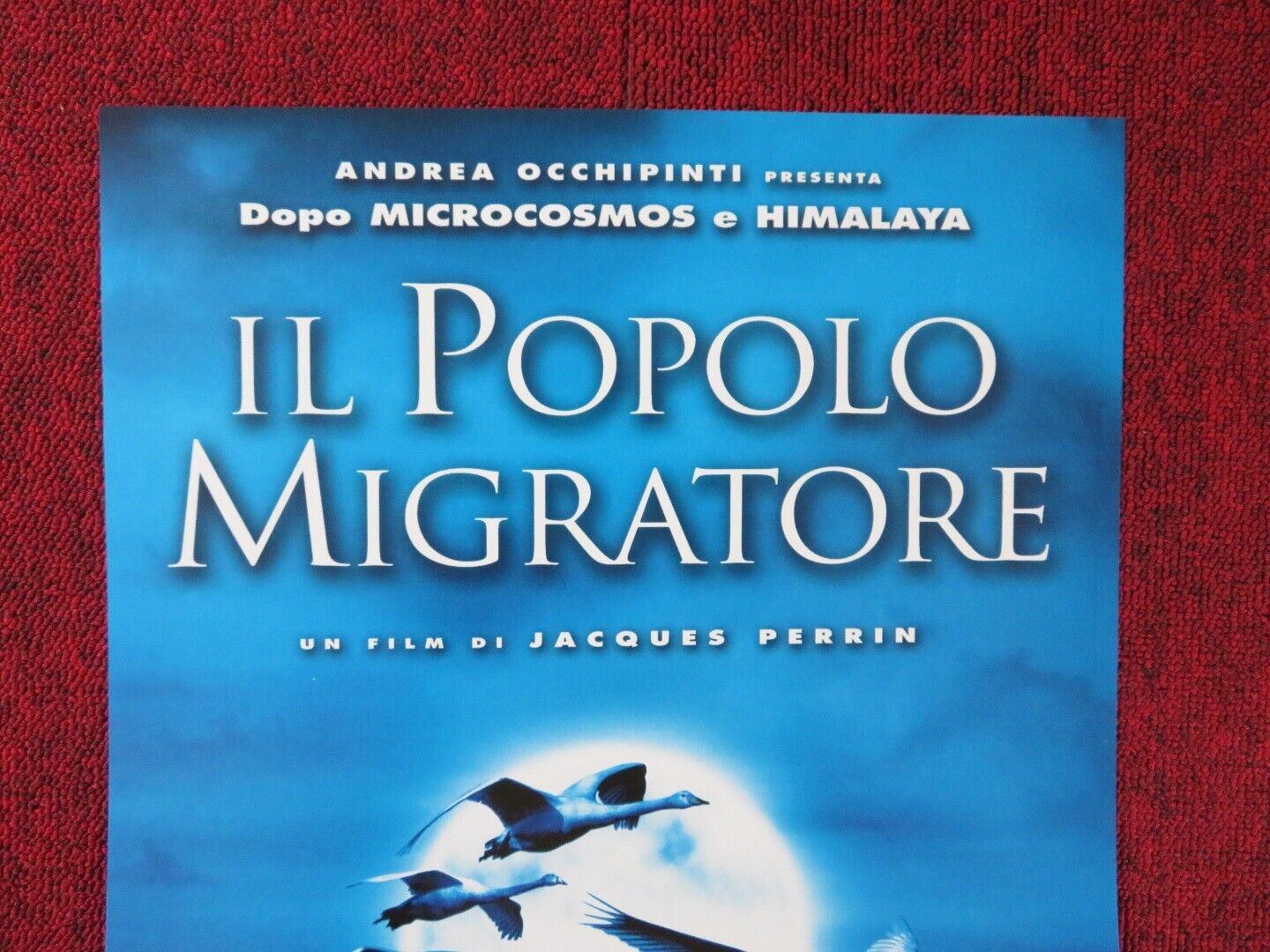 WINGED MIGRATION ITALIAN LOCANDINA (25.5"x12.5") POSTER JACQUES PERRIN 2001 Movie posters