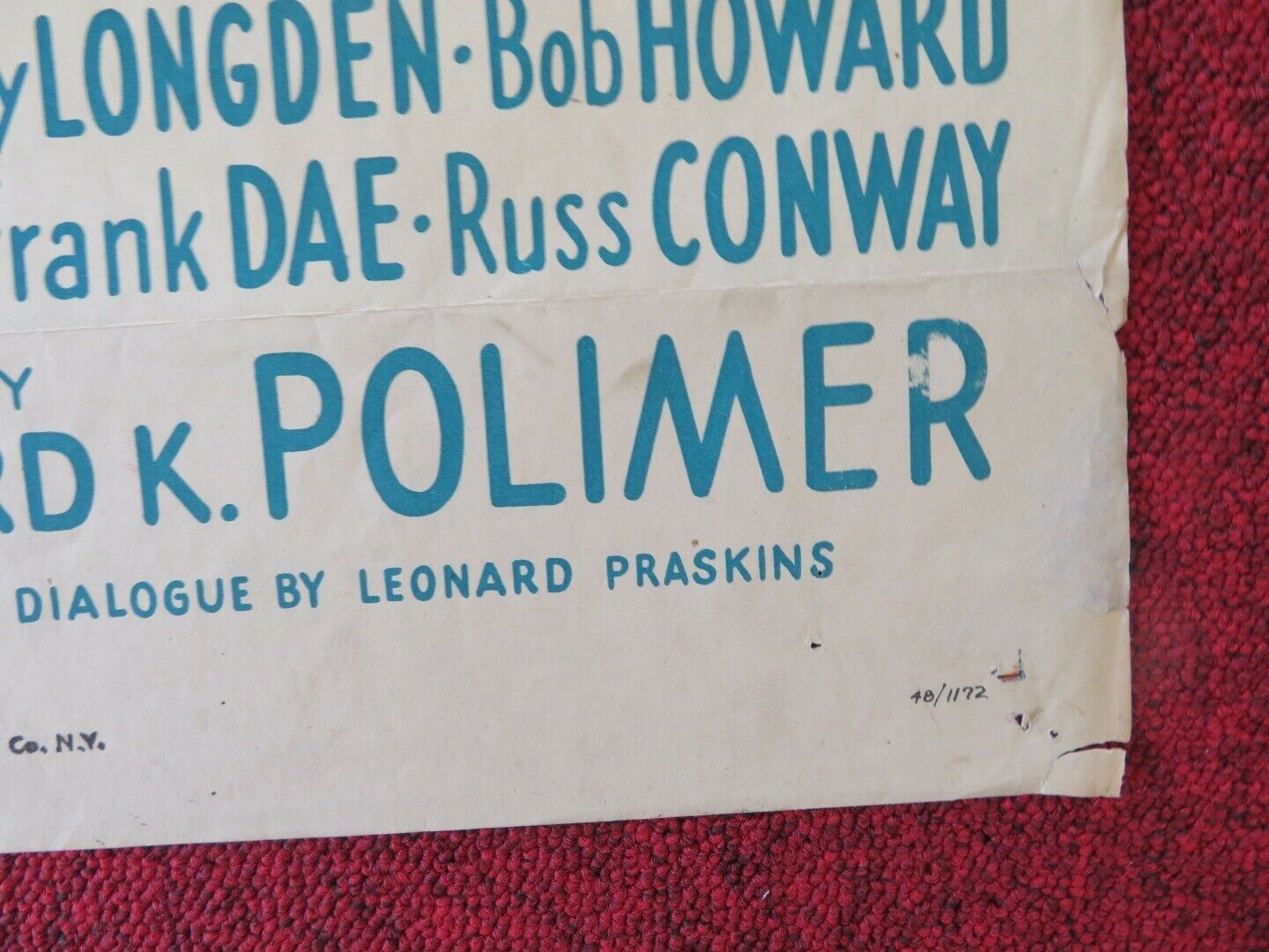 WINNERS CIRCLE FOLDED US ONE SHEET POSTER JEAN WILLES MORGAN FARLEY 1948 Movie posters