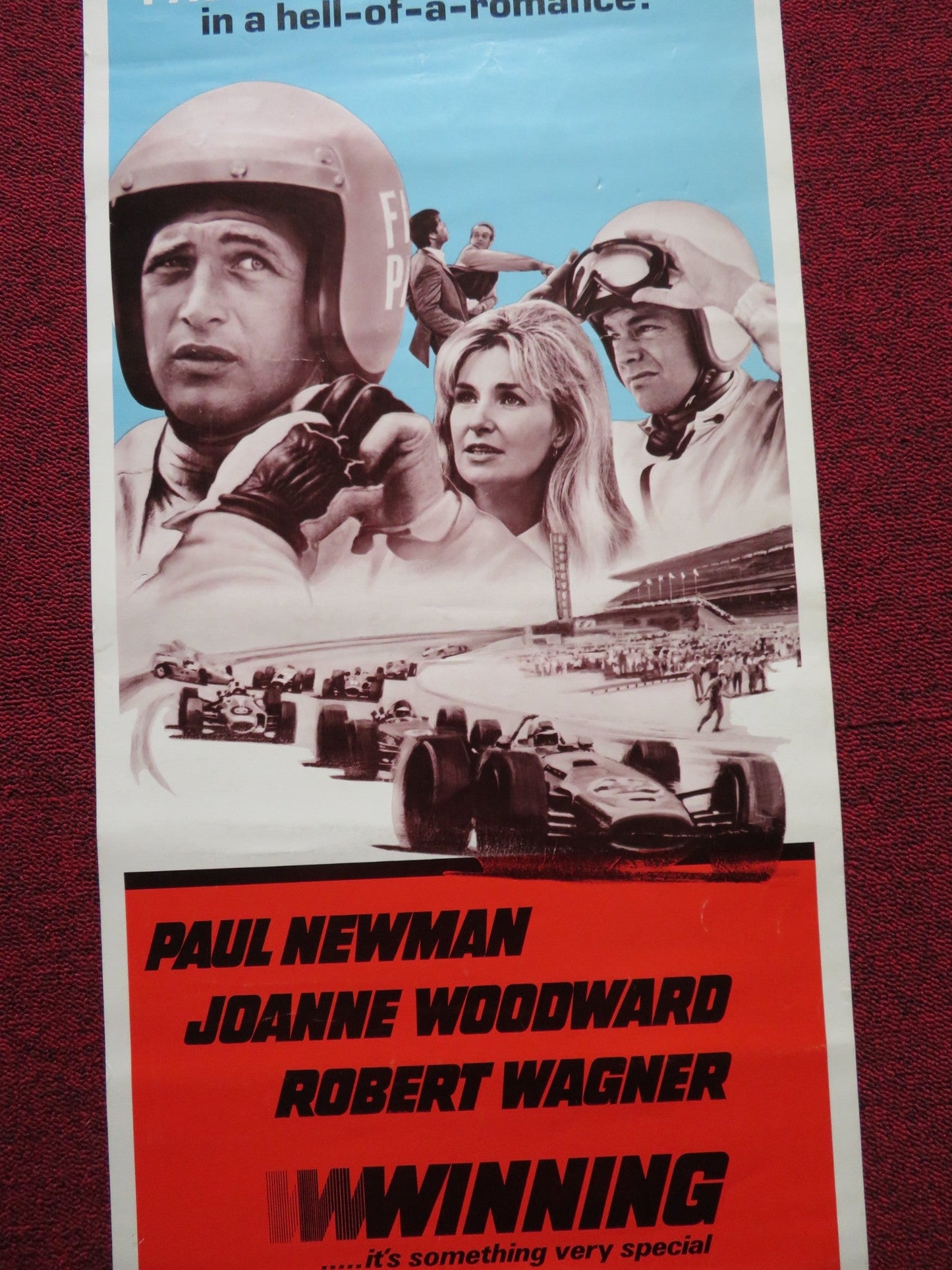 WINNING US INSERT (14"x 36") POSTER PAUL NEWMAN JOANNE WOODWARD 1973 Rendezvous Cinema Movie posters