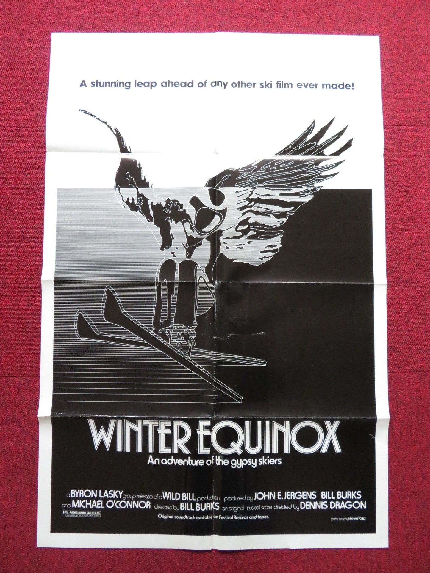 WINTER EQUINOX FOLDED US ONE SHEET POSTER JOHN CLENDENIN BOB SALERNO 1976 Rendezvous Cinema Movie posters