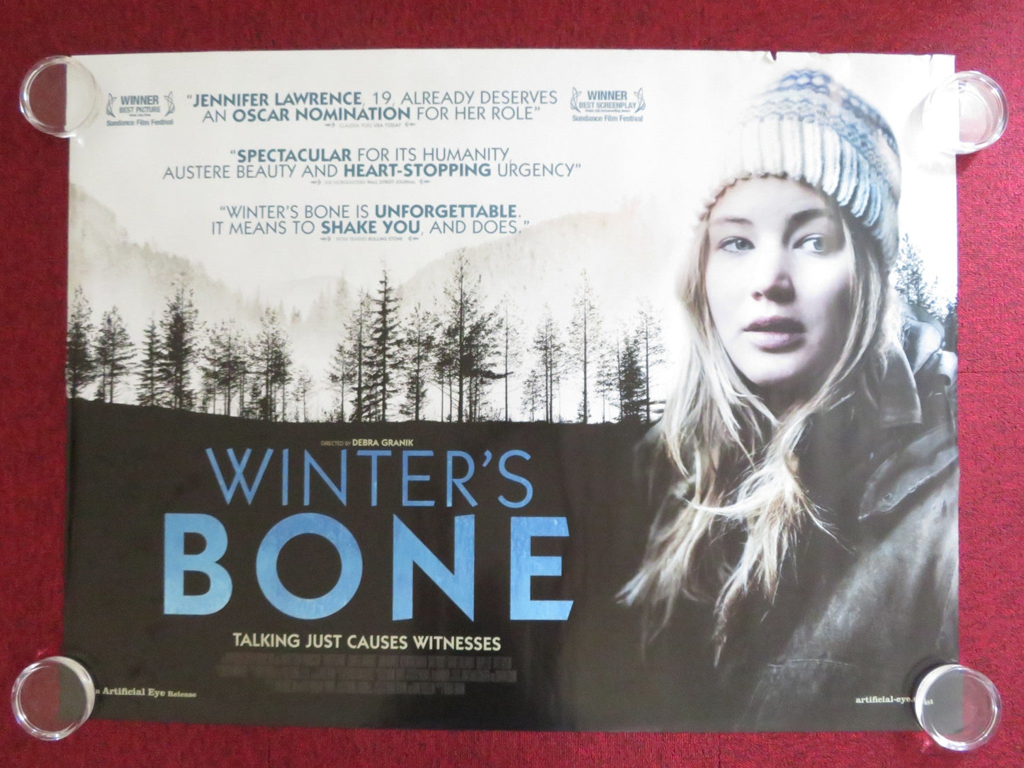 WINTER'S BONE UK QUAD (30"x 40") ROLLED POSTER JENNIFER LAWRENCE I. STONE 2010 Rendezvous Cinema Movie posters