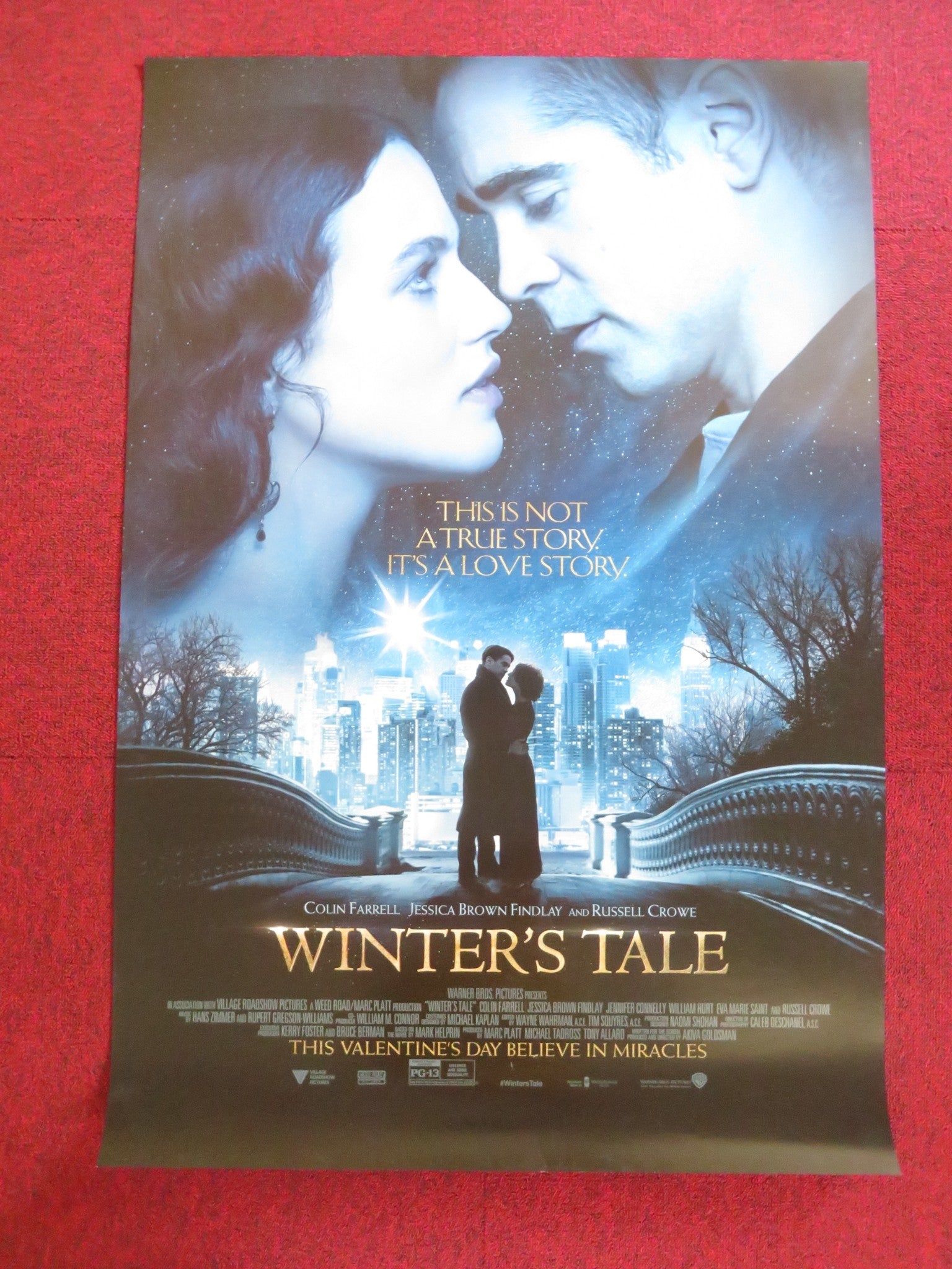 WINTER'S TALE US ONE SHEET ROLLED POSTER COLIN FARRELL MATT BOMER 2014 Rendezvous Cinema Movie posters