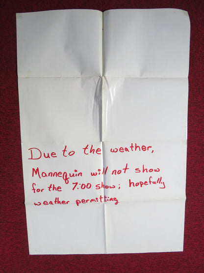 WISDOM FOLDED US ONE SHEET POSTER EMILIO ESTEVEZ DEMI MOORE 1986 Rendezvous Cinema Movie posters