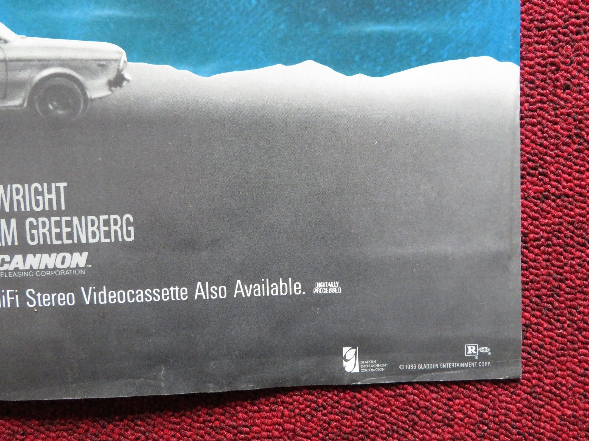 WISDOM FOLDED US VHS ONE SHEET POSTER EMILIO ESTEVEZ DEMI MOORE 1986 Rendezvous Cinema Movie posters