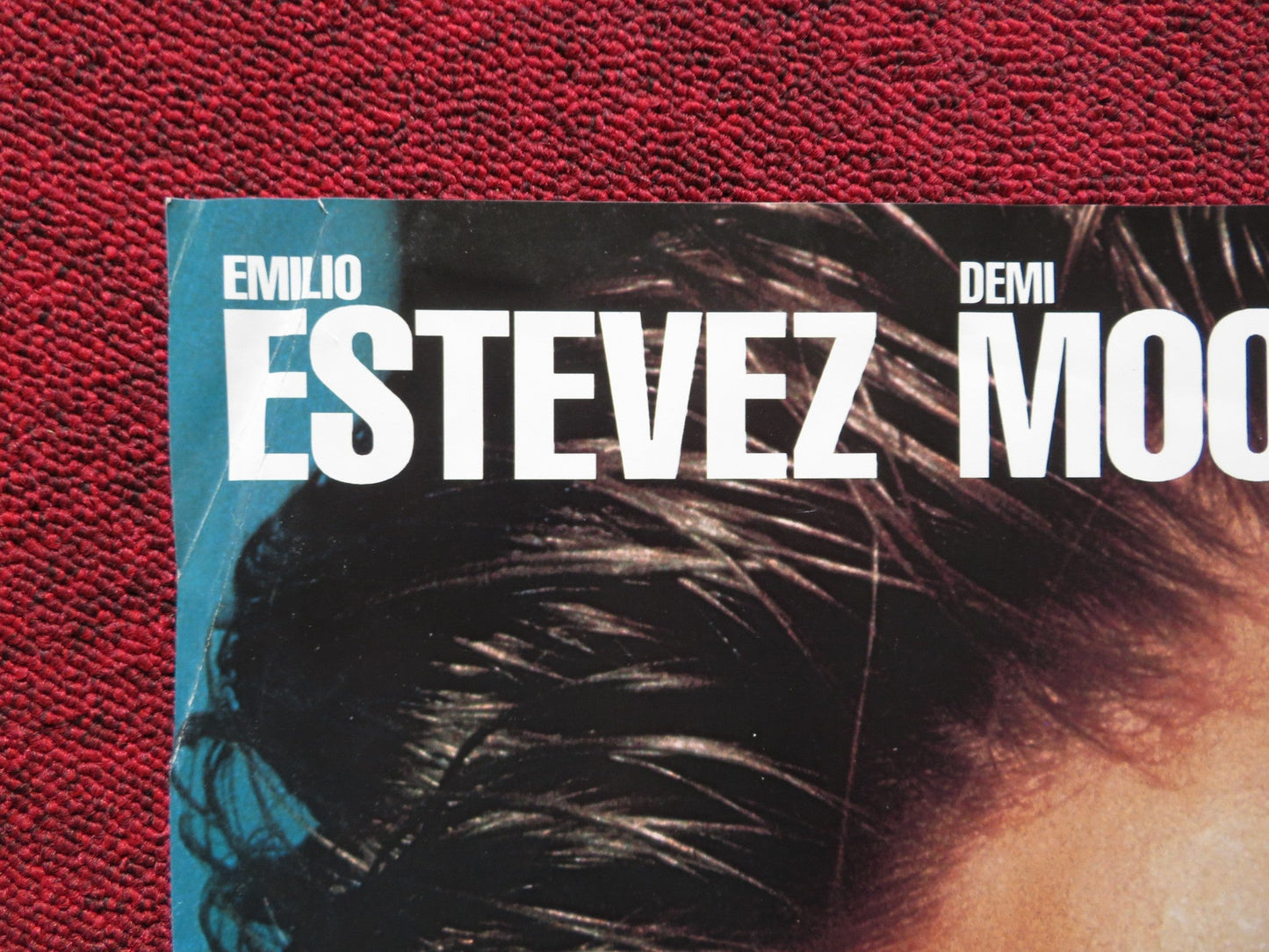 WISDOM FOLDED US VHS ONE SHEET POSTER EMILIO ESTEVEZ DEMI MOORE 1986 Rendezvous Cinema Movie posters