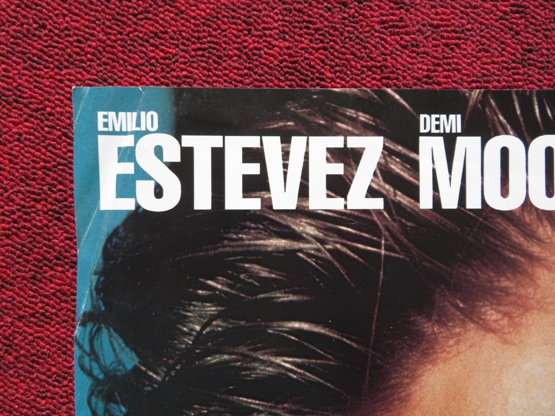 WISDOM FOLDED US VHS ONE SHEET POSTER EMILIO ESTEVEZ DEMI MOORE 1986 Rendezvous Cinema Movie posters