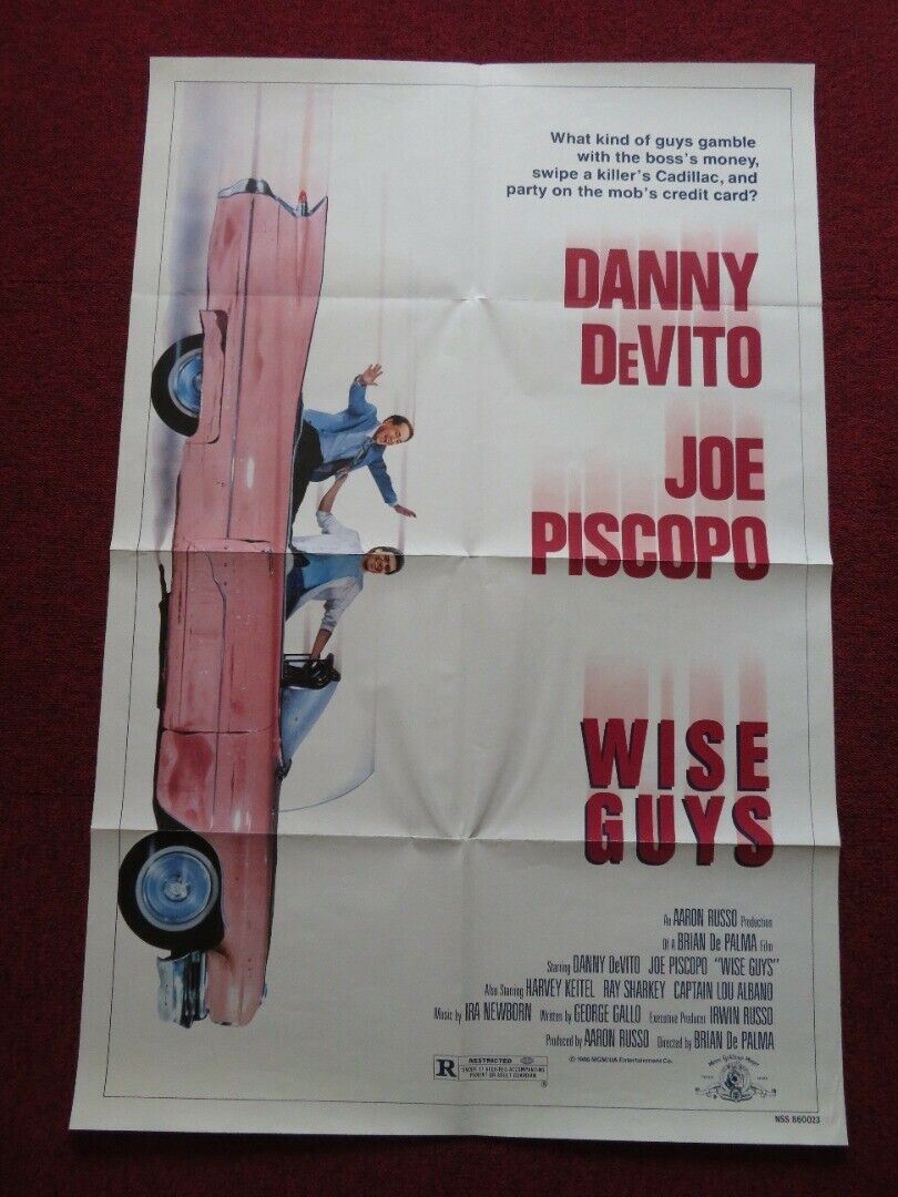 WISE GUYS FOLDED US ONE SHEET POSTER DANNY DEVITO JOE PISCOPO 1986 Movie posters