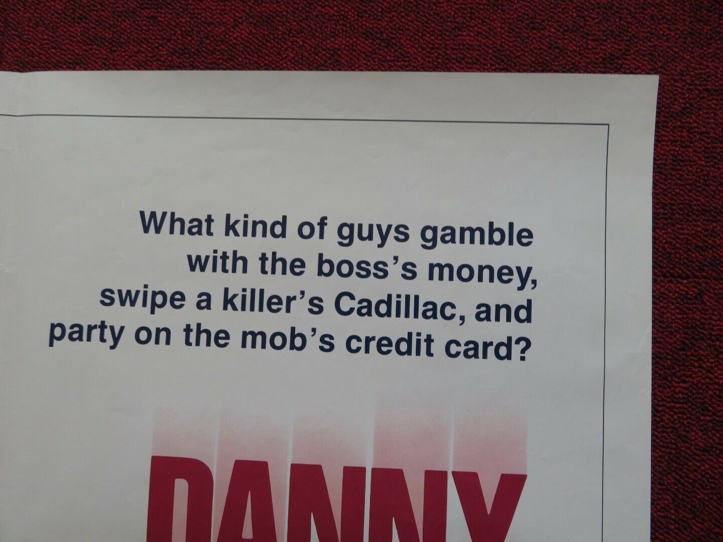 WISE GUYS FOLDED US ONE SHEET POSTER DANNY DEVITO JOE PISCOPO 1986 Movie posters