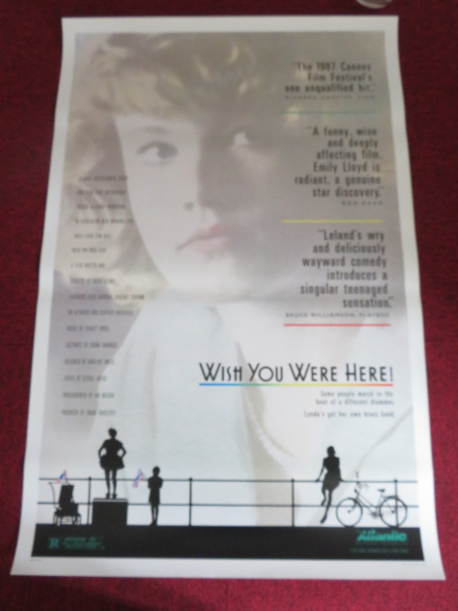 WISH YOU WERE HERE US ONE SHEET ROLLED POSTER DAVID LELAND EMILY LLOYD 1987 Rendezvous Cinema Movie posters
