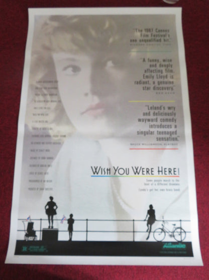 WISH YOU WERE HERE US ONE SHEET ROLLED POSTER DAVID LELAND EMILY LLOYD 1987 Rendezvous Cinema Movie posters