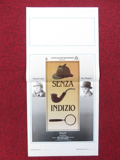 WITHOUT A CLUE ITALIAN LOCANDINA POSTER MICHAEL CAINE BEN KINGSLEY 1989 Rendezvous Cinema Movie posters