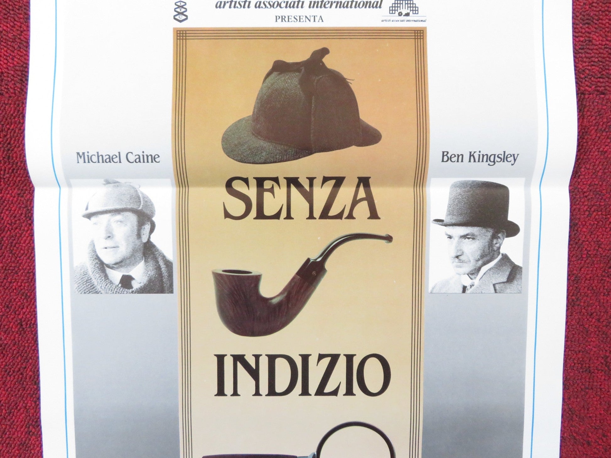 WITHOUT A CLUE ITALIAN LOCANDINA POSTER MICHAEL CAINE BEN KINGSLEY 1989 Rendezvous Cinema Movie posters