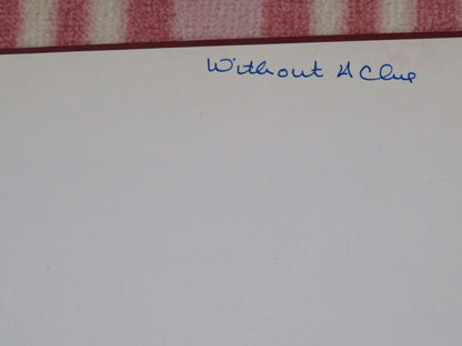 WITHOUT A CLUE VIDEO VHS POSTER FOLDED MICHAEL CAINE BEN KINGSLEY 1988 Movie posters