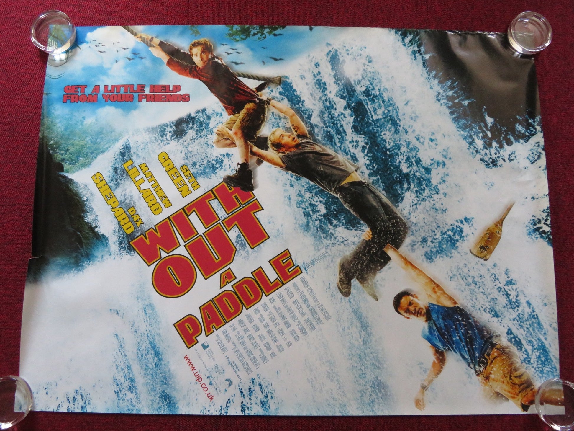 WITHOUT A PADDLE UK QUAD (30"x 40") ROLLED POSTER SETH GREEN DAX SHEPARD 2004 Rendezvous Cinema Movie posters