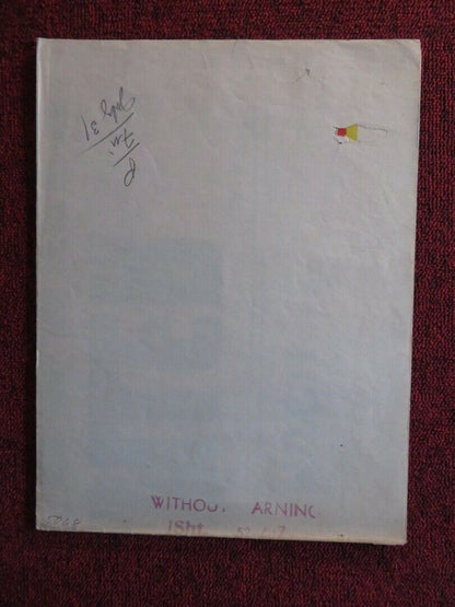 WITHOUT WARNING FOLDED US ONE SHEET POSTER ADAM WILLIAMS MEG RANDALL 1952 Movie posters