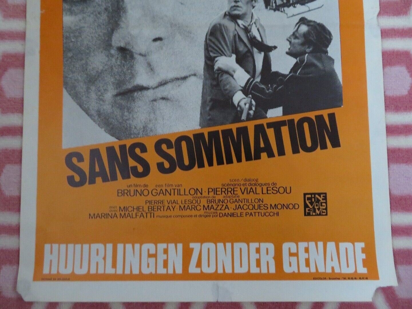 WITHOUT WARNING / SANS SOMMATION BELGIUM (21.5"x 14.5") POSTER MAURICE RONT 1973 Movie posters