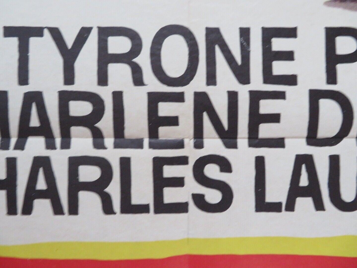 WITNESS FOR THE PROSECUTION FOLDED US ONE SHEET POSTER TYRONE POWER 1957 - Rendezvous Cinema